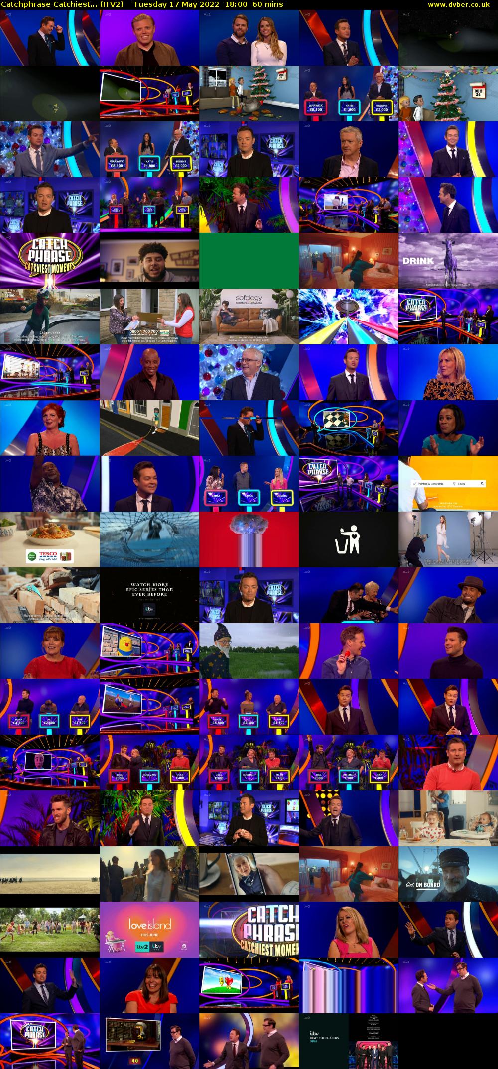 Catchphrase Catchiest... (ITV2) Tuesday 17 May 2022 18:00 - 19:00