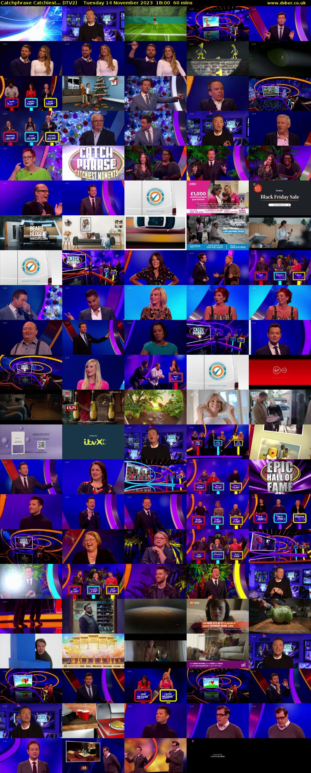 Catchphrase Catchiest... (ITV2) Tuesday 14 November 2023 18:00 - 19:00