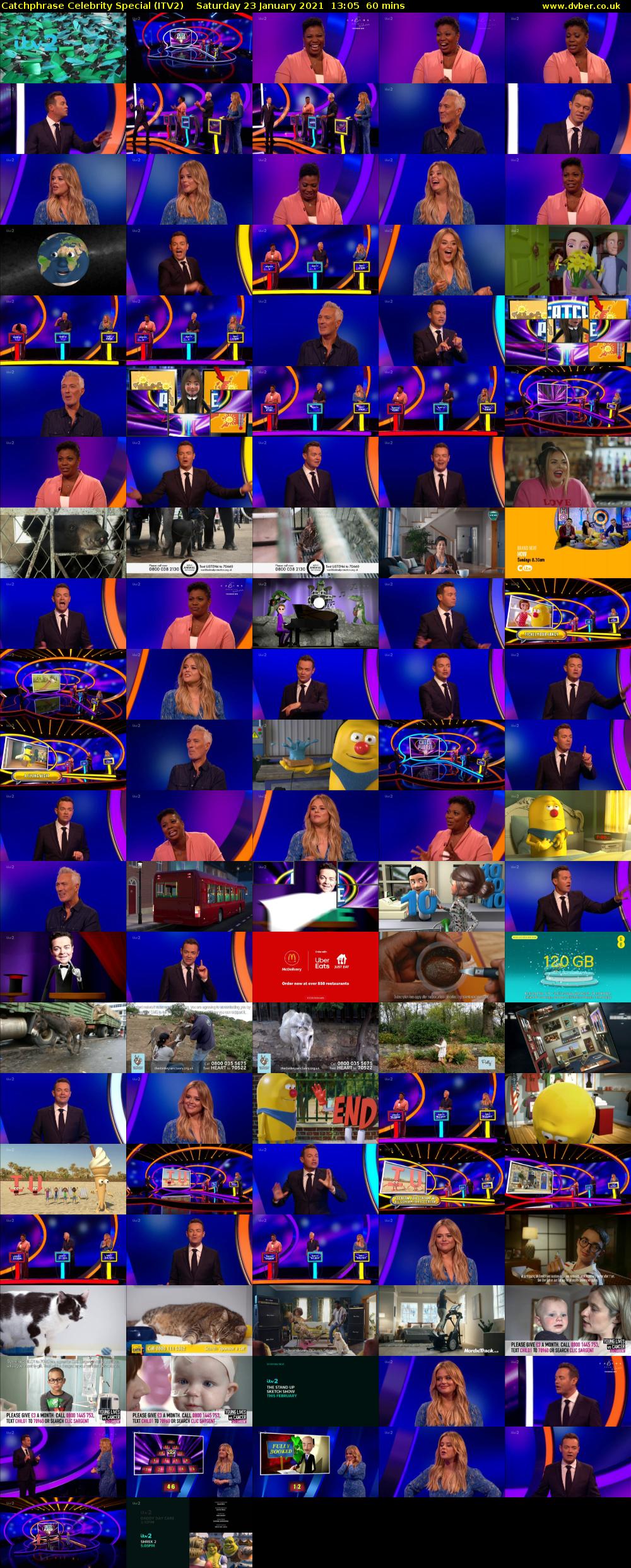 Catchphrase Celebrity Special (ITV2) Saturday 23 January 2021 13:05 - 14:05