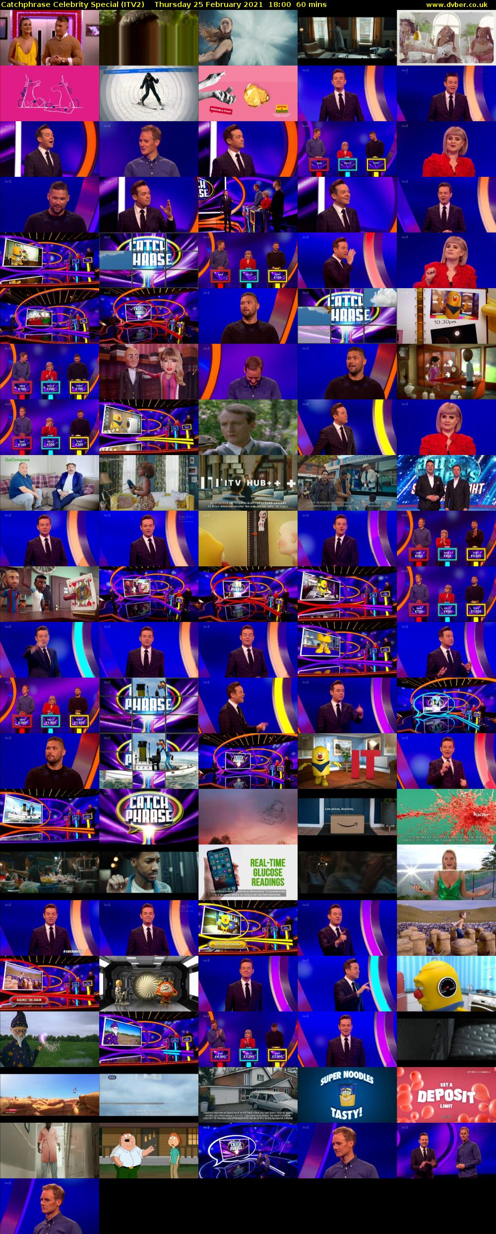 Catchphrase Celebrity Special (ITV2) Thursday 25 February 2021 18:00 - 19:00