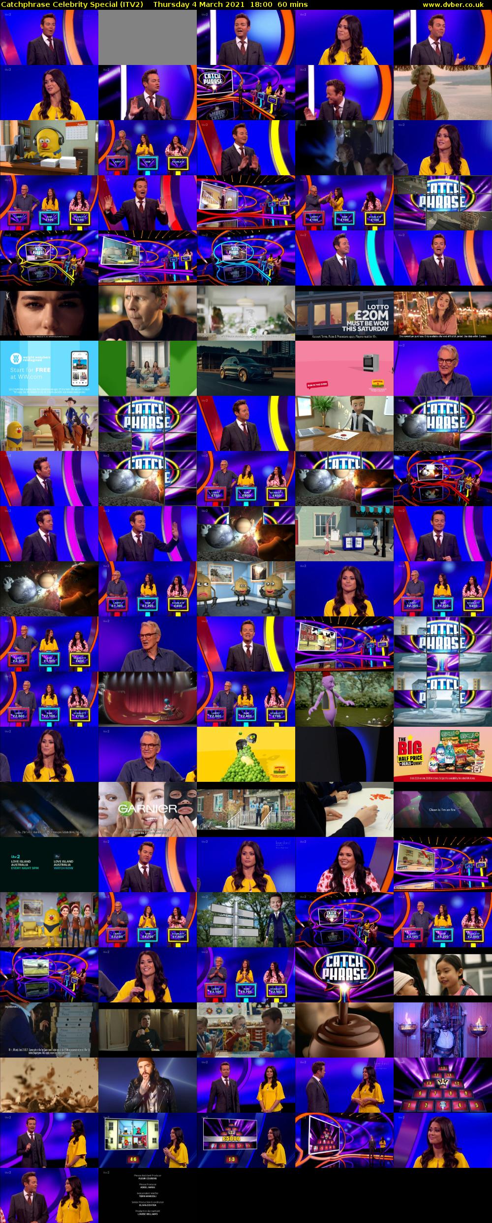 Catchphrase Celebrity Special (ITV2) Thursday 4 March 2021 18:00 - 19:00