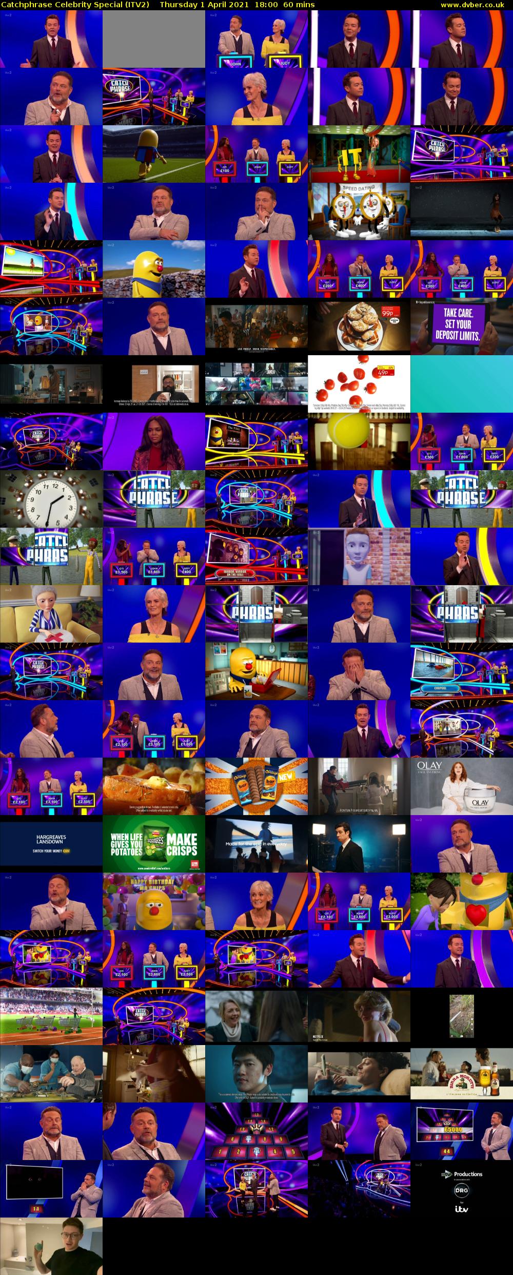 Catchphrase Celebrity Special (ITV2) Thursday 1 April 2021 18:00 - 19:00