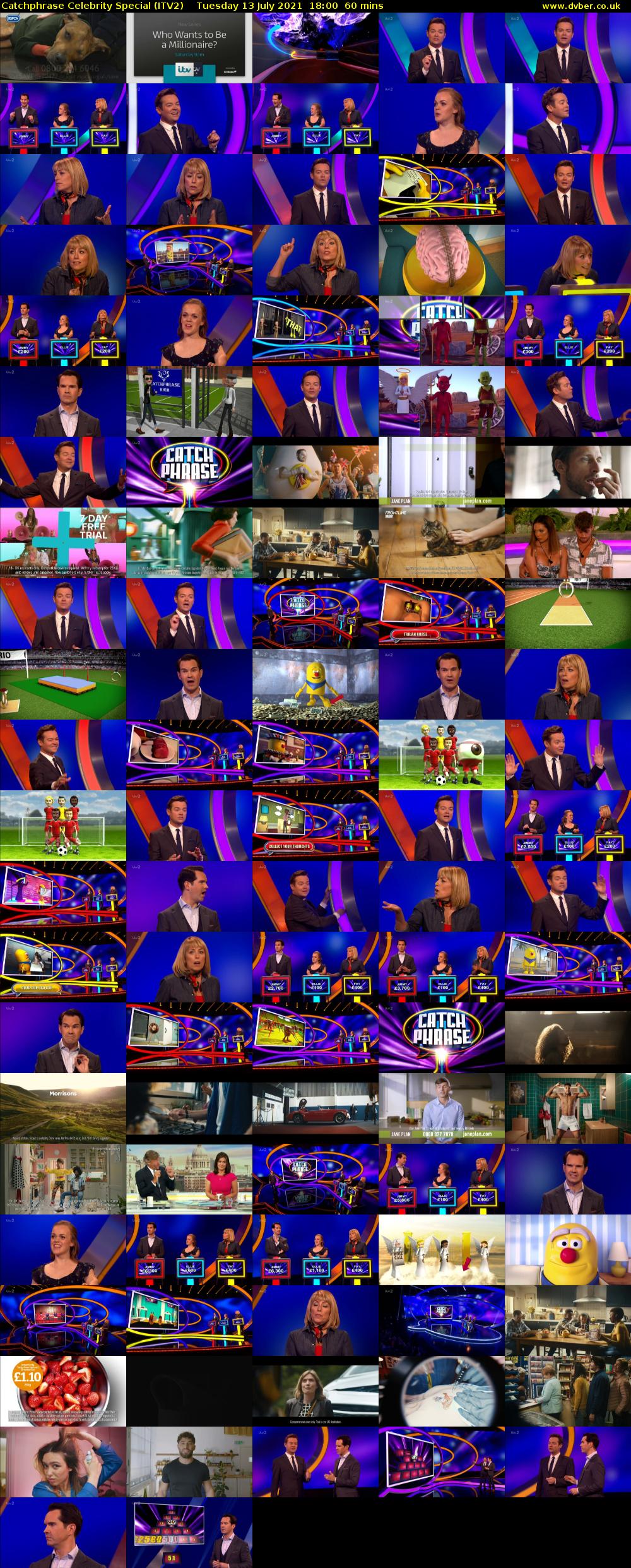 Catchphrase Celebrity Special (ITV2) Tuesday 13 July 2021 18:00 - 19:00