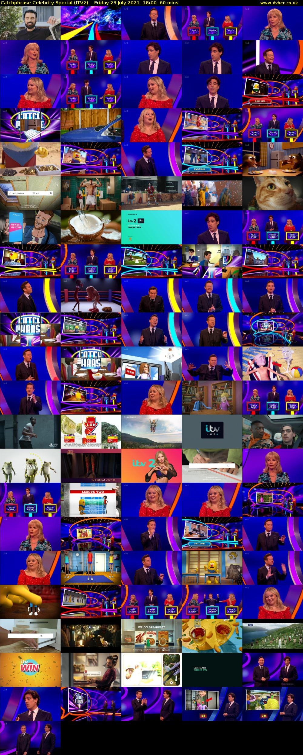 Catchphrase Celebrity Special (ITV2) Friday 23 July 2021 18:00 - 19:00