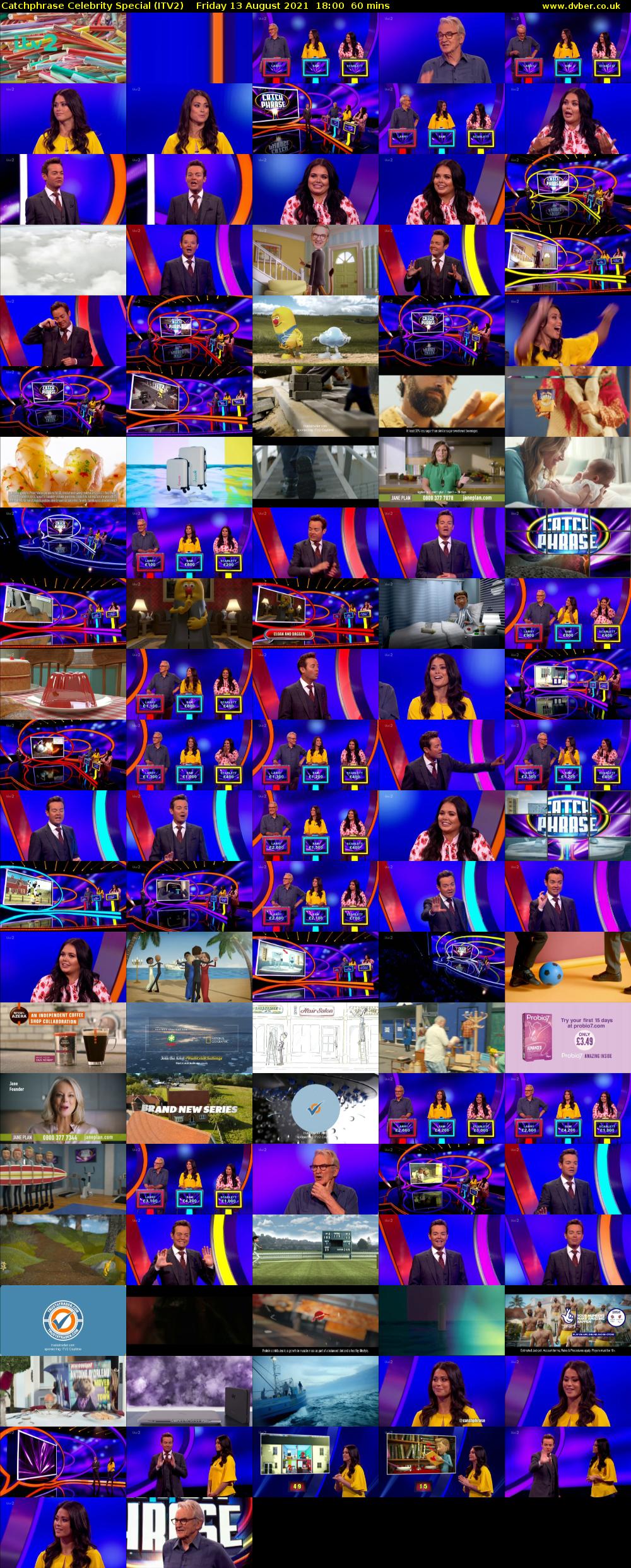 Catchphrase Celebrity Special (ITV2) Friday 13 August 2021 18:00 - 19:00