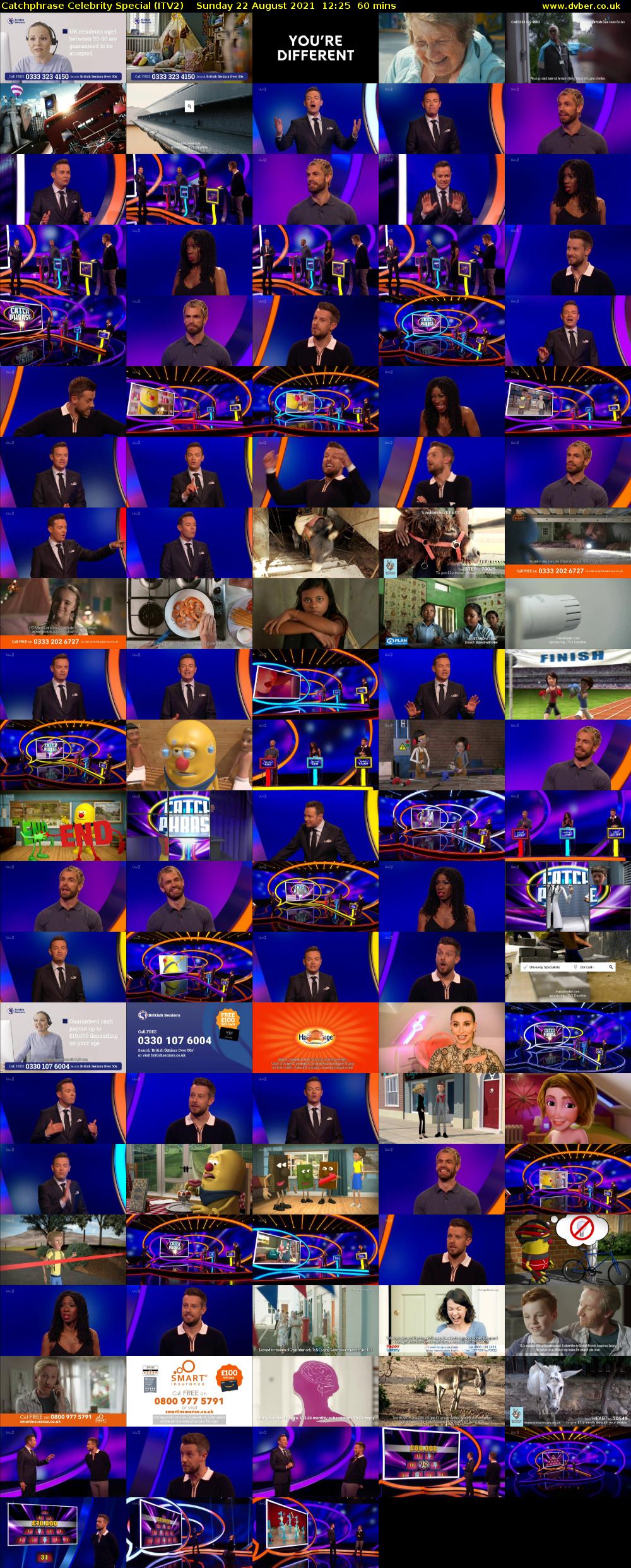 Catchphrase Celebrity Special (ITV2) Sunday 22 August 2021 12:25 - 13:25