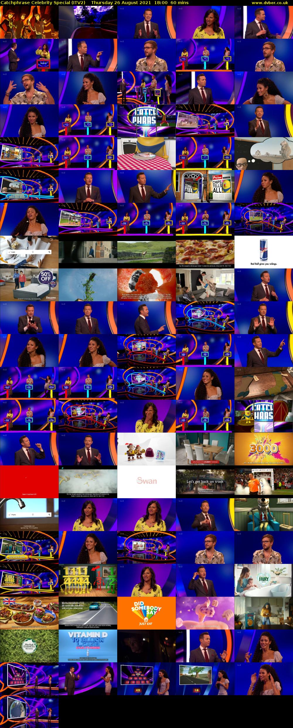 Catchphrase Celebrity Special (ITV2) Thursday 26 August 2021 18:00 - 19:00