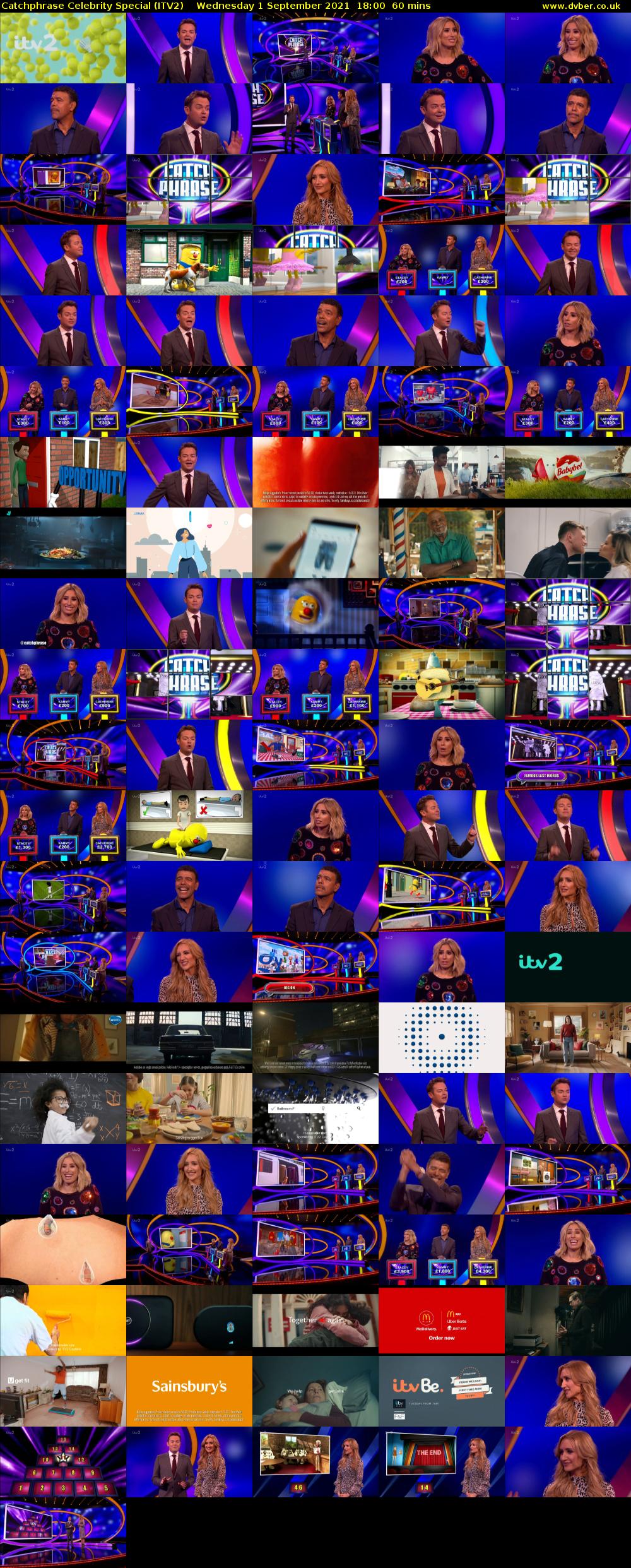 Catchphrase Celebrity Special (ITV2) Wednesday 1 September 2021 18:00 - 19:00