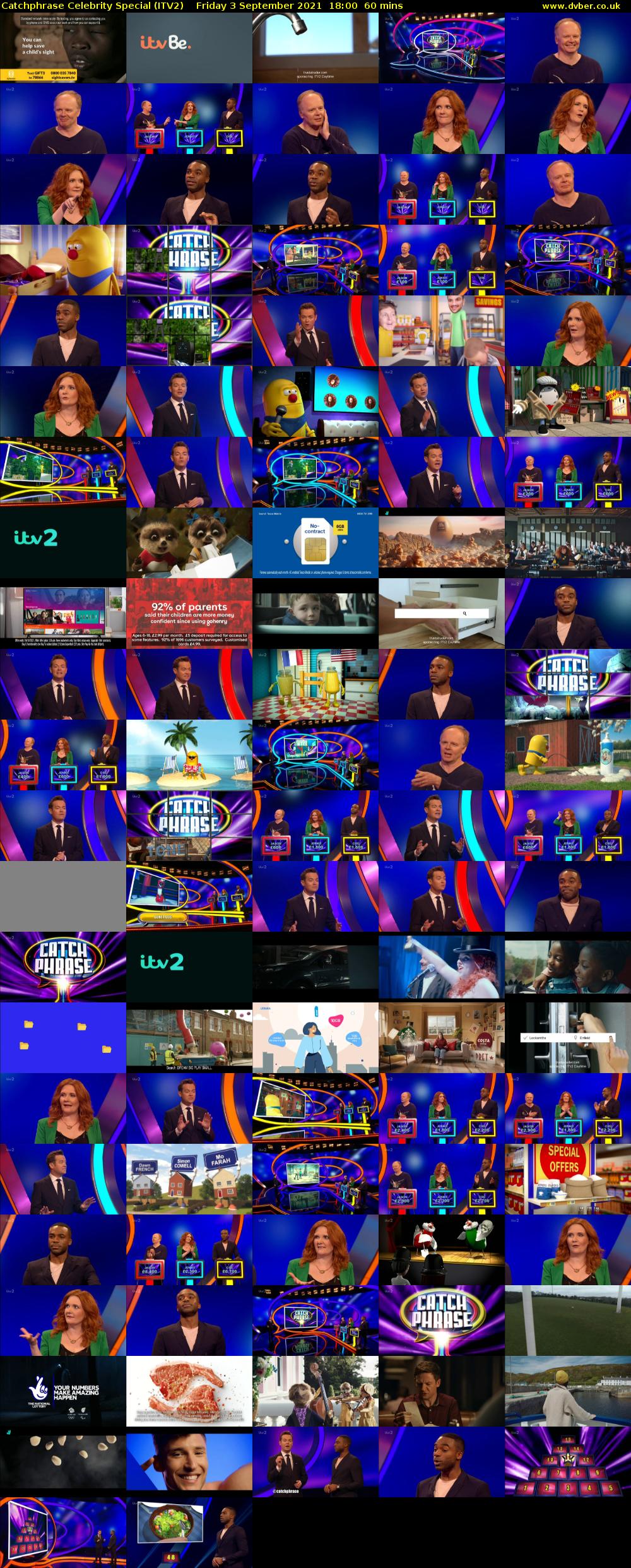 Catchphrase Celebrity Special (ITV2) Friday 3 September 2021 18:00 - 19:00