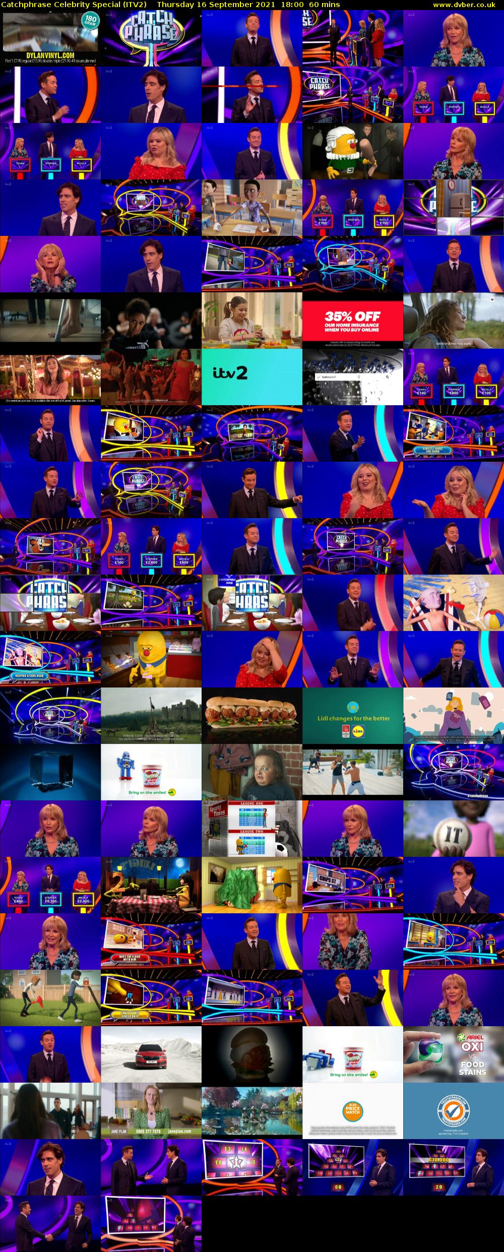 Catchphrase Celebrity Special (ITV2) Thursday 16 September 2021 18:00 - 19:00