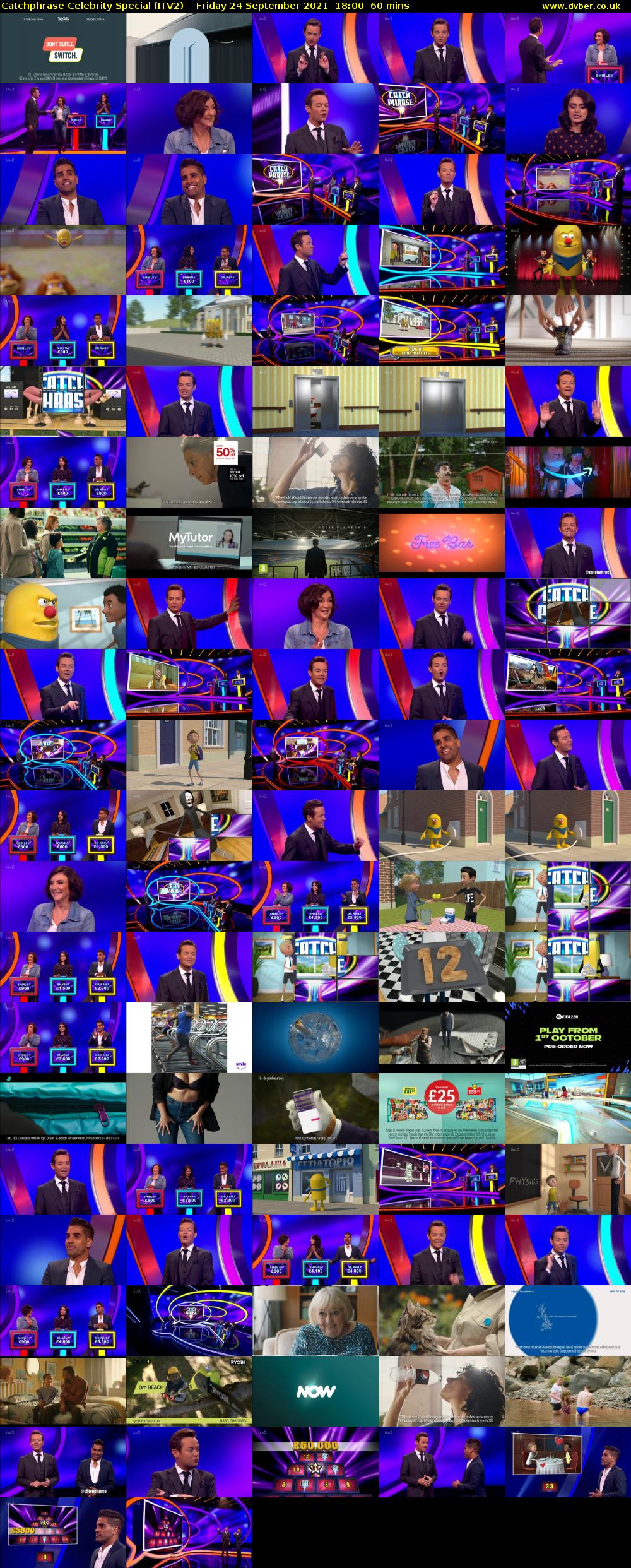 Catchphrase Celebrity Special (ITV2) Friday 24 September 2021 18:00 - 19:00