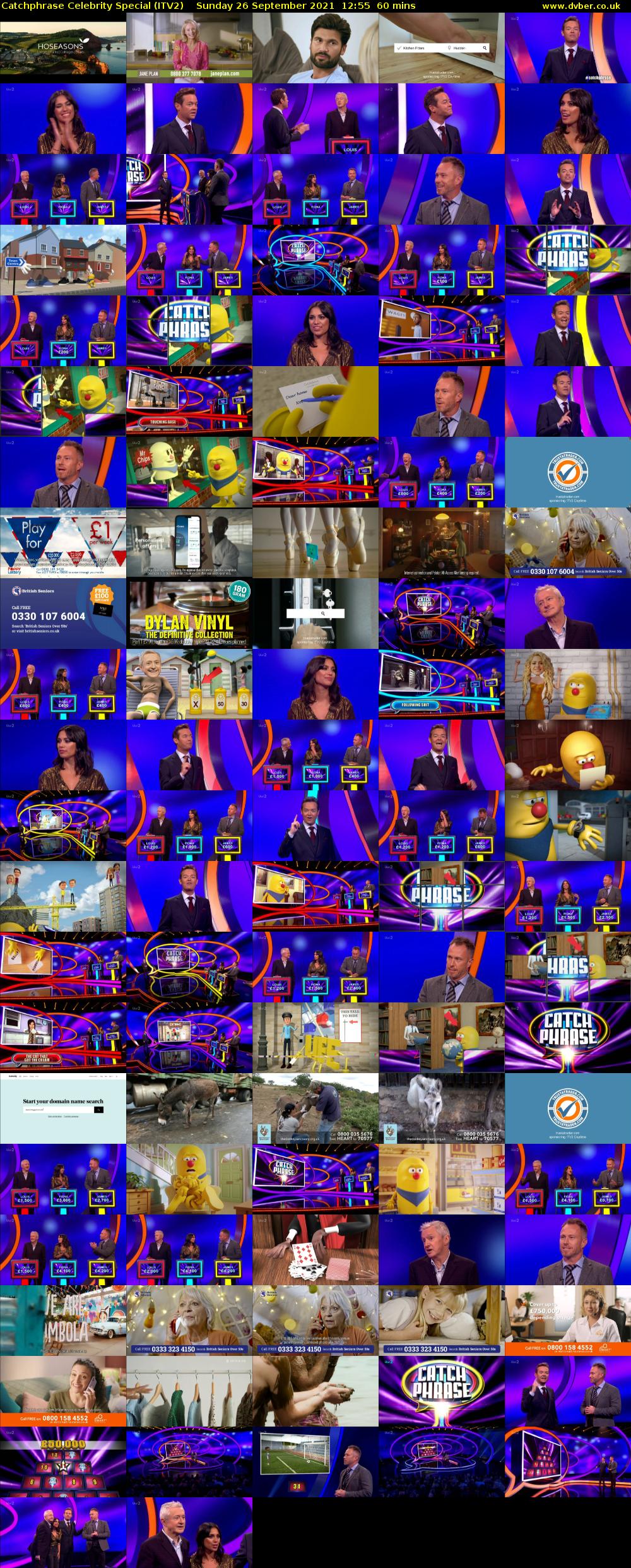 Catchphrase Celebrity Special (ITV2) Sunday 26 September 2021 12:55 - 13:55