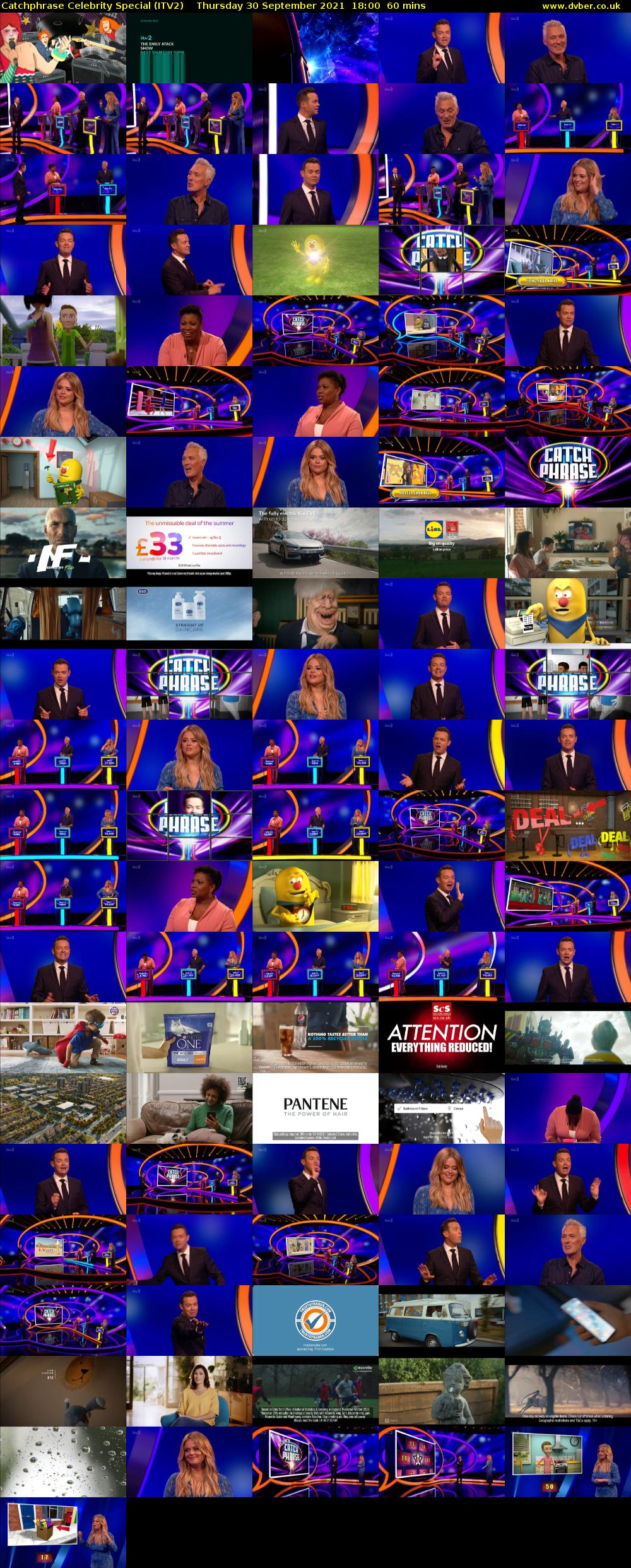 Catchphrase Celebrity Special (ITV2) Thursday 30 September 2021 18:00 - 19:00