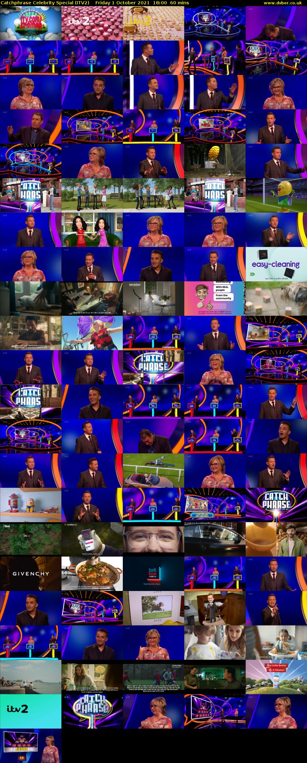 Catchphrase Celebrity Special (ITV2) Friday 1 October 2021 18:00 - 19:00