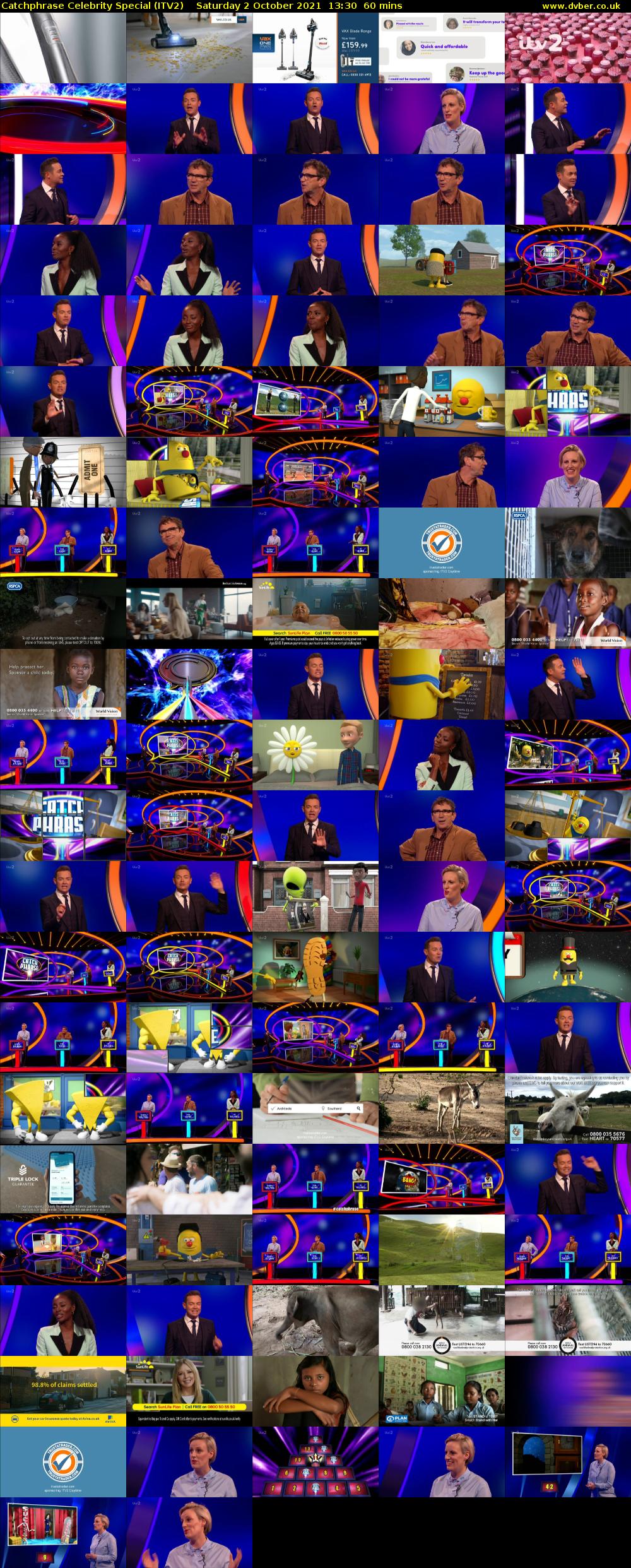 Catchphrase Celebrity Special (ITV2) Saturday 2 October 2021 13:30 - 14:30