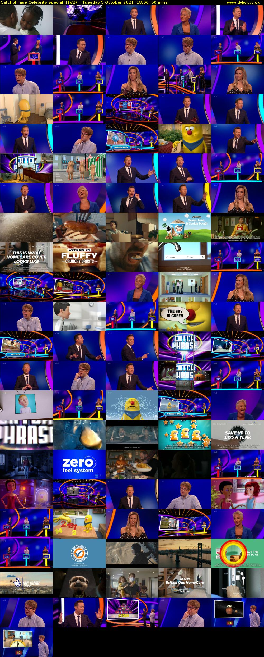 Catchphrase Celebrity Special (ITV2) Tuesday 5 October 2021 18:00 - 19:00