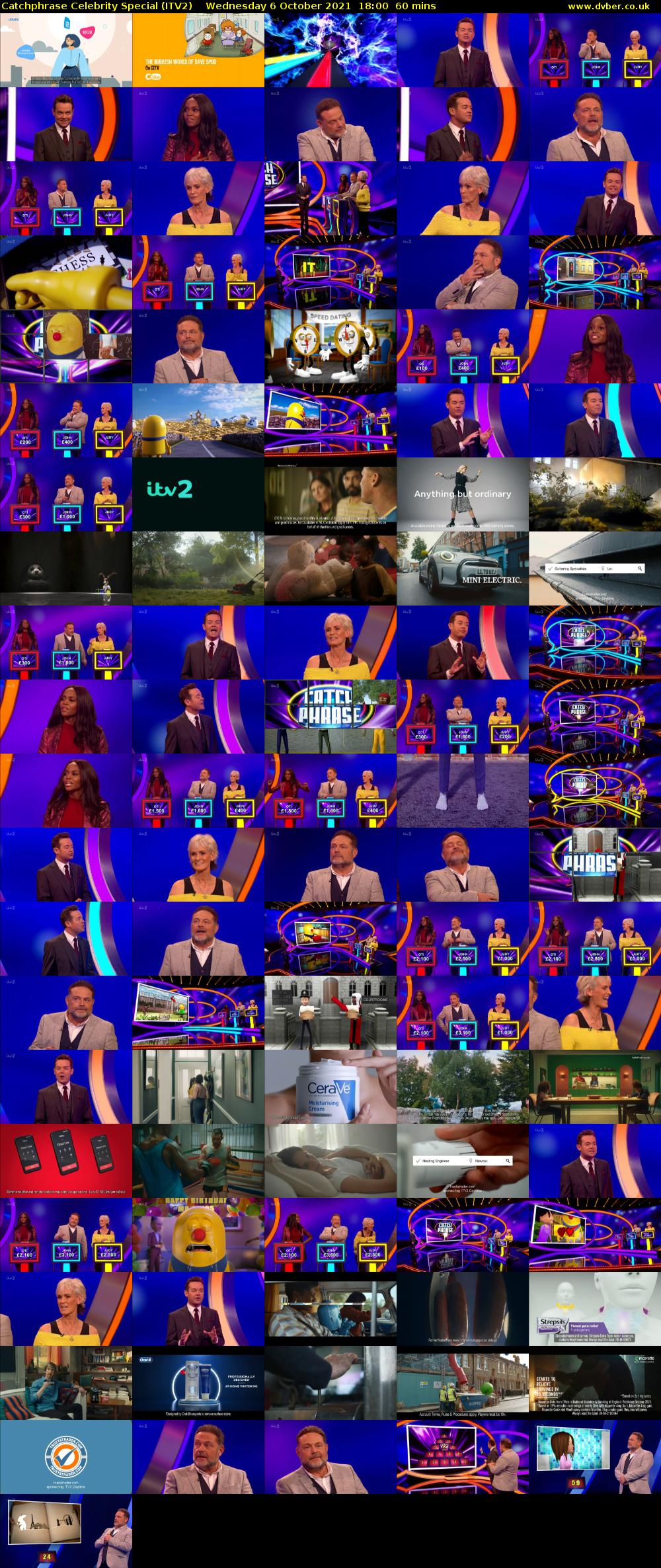 Catchphrase Celebrity Special (ITV2) Wednesday 6 October 2021 18:00 - 19:00