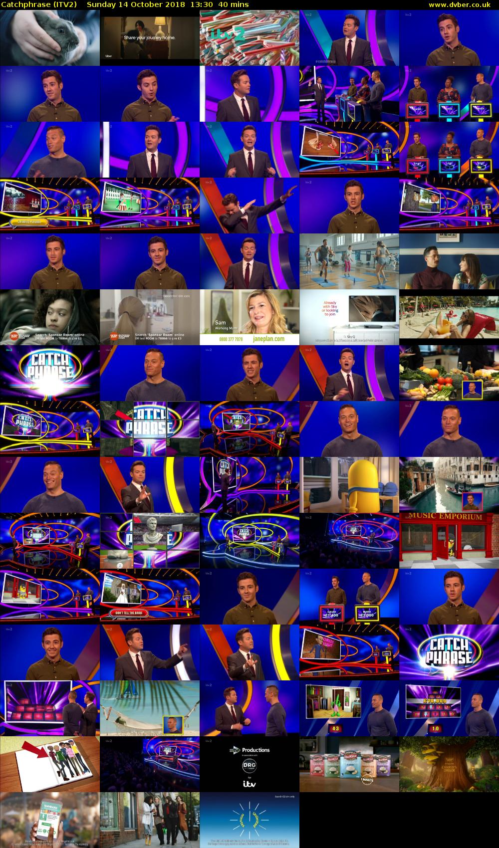 Catchphrase (ITV2) Sunday 14 October 2018 13:30 - 14:10