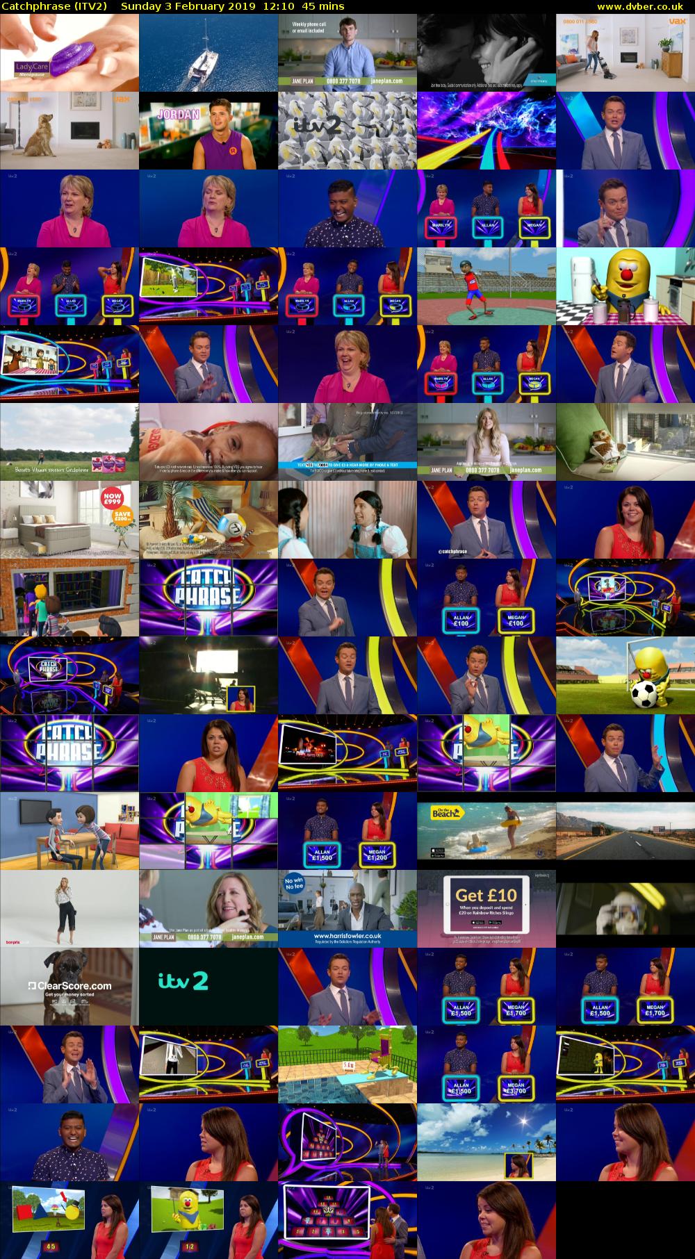 Catchphrase (ITV2) Sunday 3 February 2019 12:10 - 12:55
