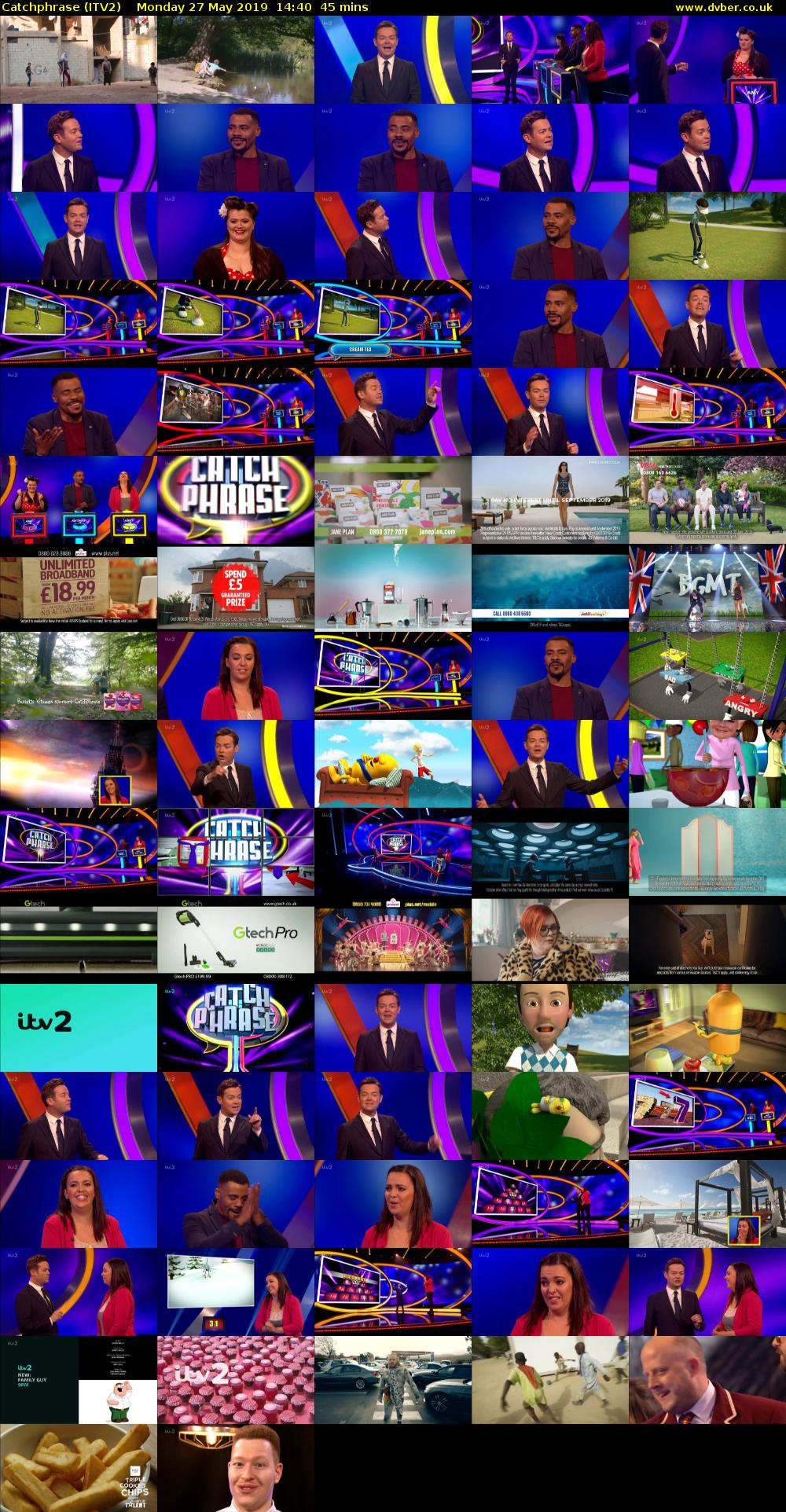 Catchphrase (ITV2) Monday 27 May 2019 14:40 - 15:25