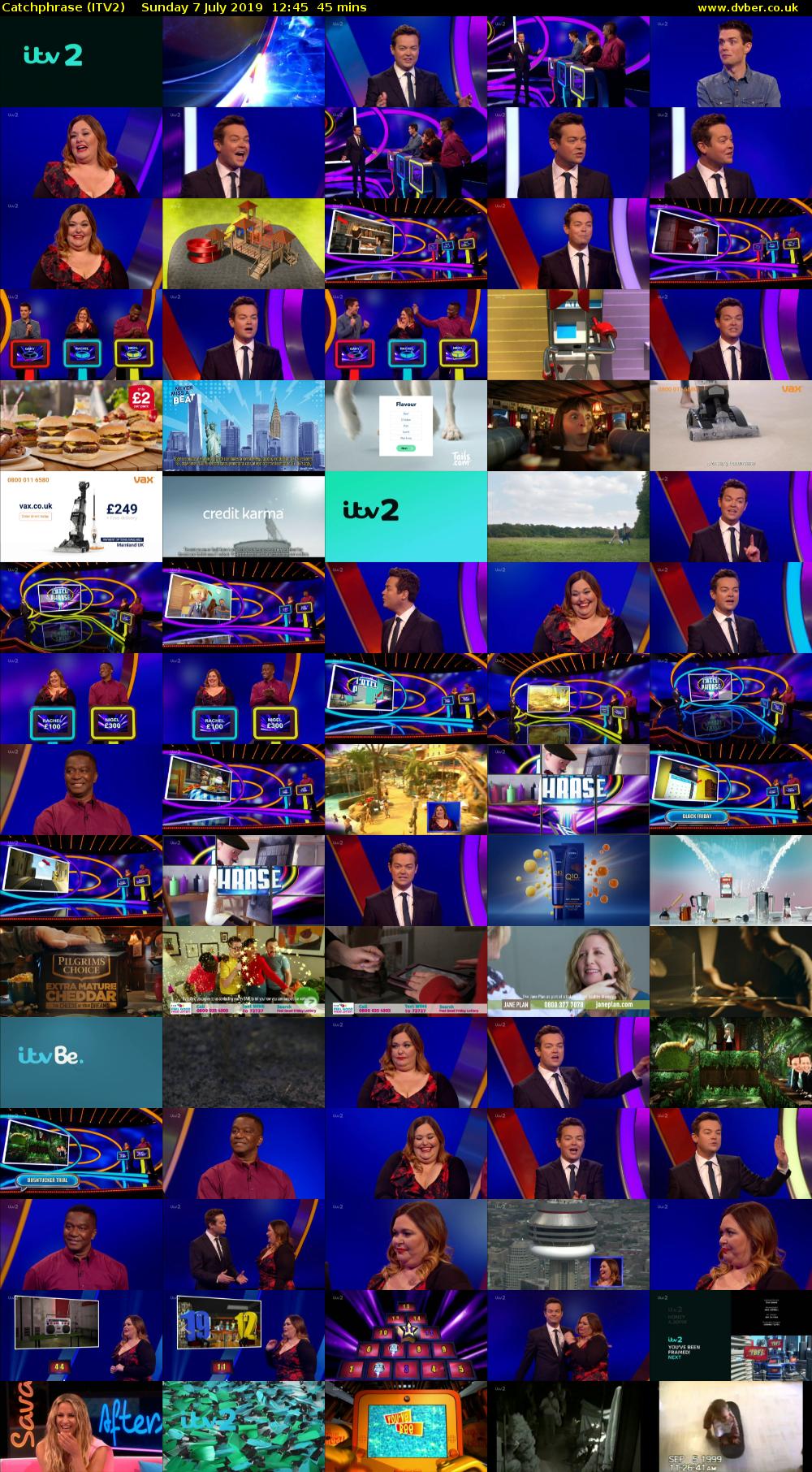 Catchphrase (ITV2) Sunday 7 July 2019 12:45 - 13:30