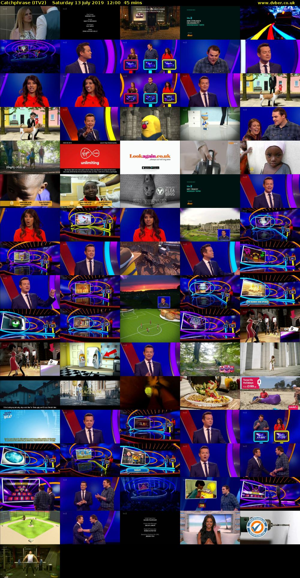 Catchphrase (ITV2) Saturday 13 July 2019 12:00 - 12:45