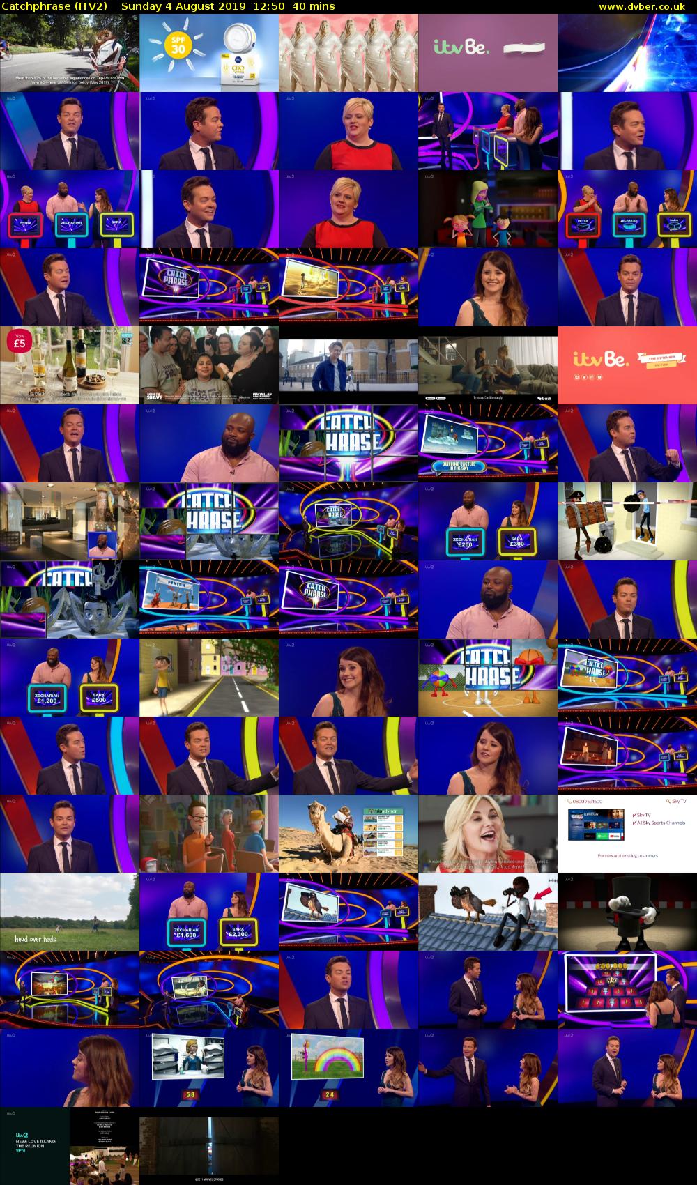 Catchphrase (ITV2) Sunday 4 August 2019 12:50 - 13:30