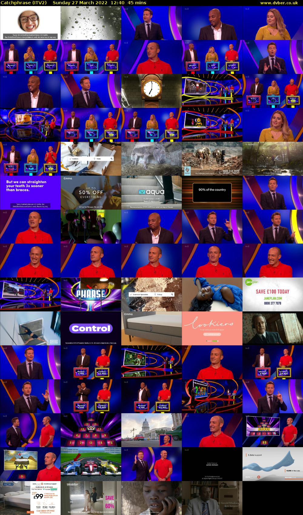 Catchphrase (ITV2) Sunday 27 March 2022 12:40 - 13:25