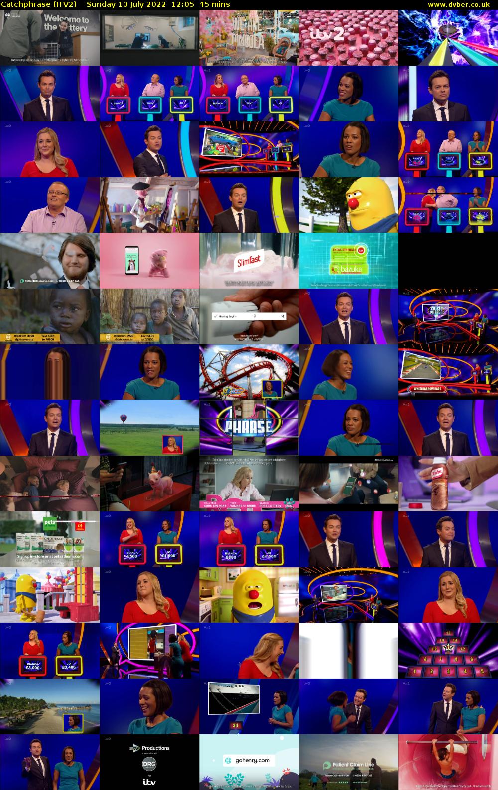 Catchphrase (ITV2) Sunday 10 July 2022 12:05 - 12:50