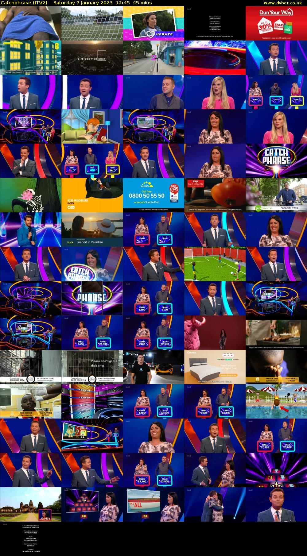 Catchphrase (ITV2) Saturday 7 January 2023 12:45 - 13:30