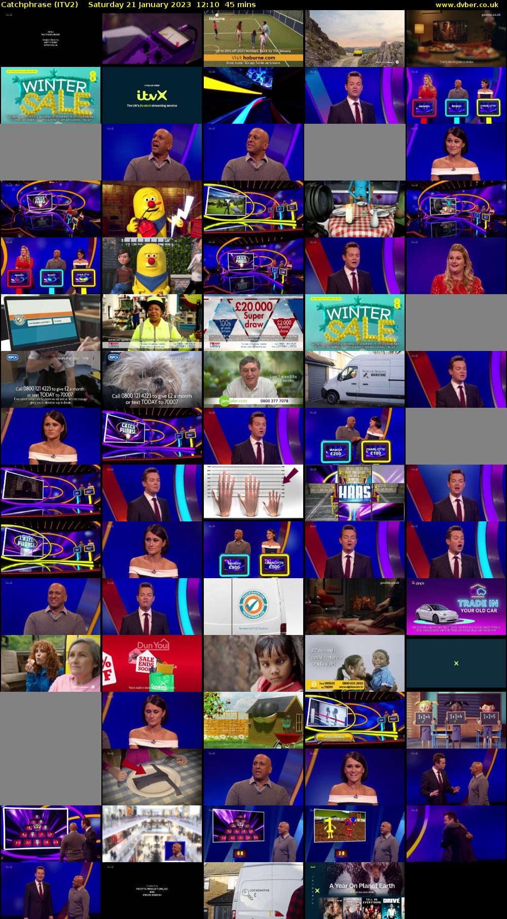 Catchphrase (ITV2) Saturday 21 January 2023 12:10 - 12:55