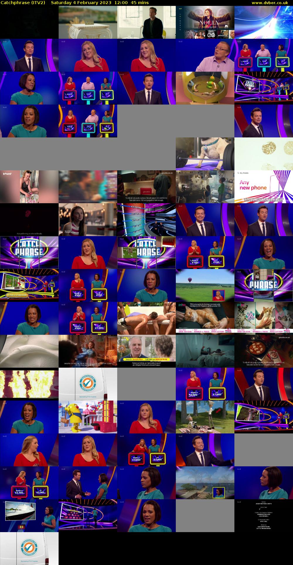 Catchphrase (ITV2) Saturday 4 February 2023 12:00 - 12:45