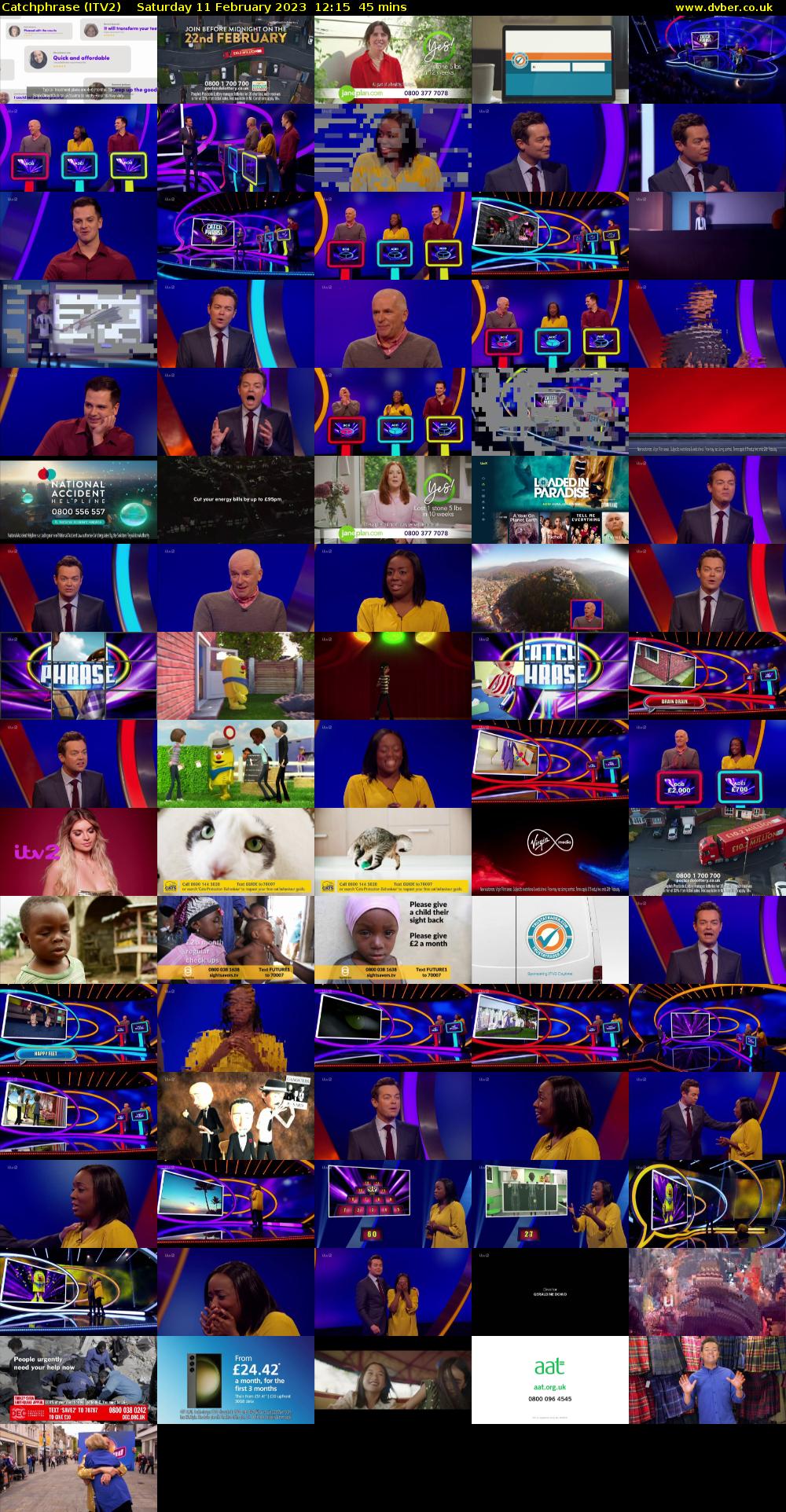 Catchphrase (ITV2) Saturday 11 February 2023 12:15 - 13:00