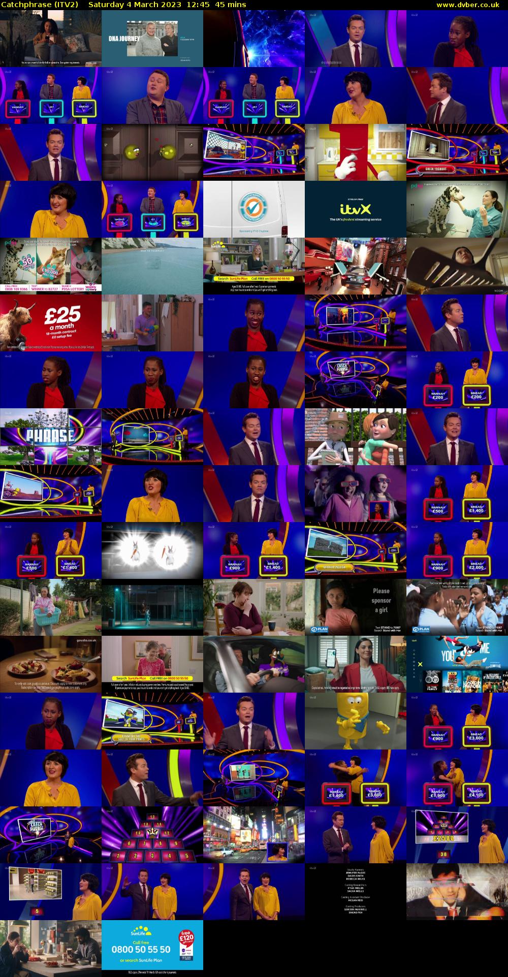 Catchphrase (ITV2) Saturday 4 March 2023 12:45 - 13:30