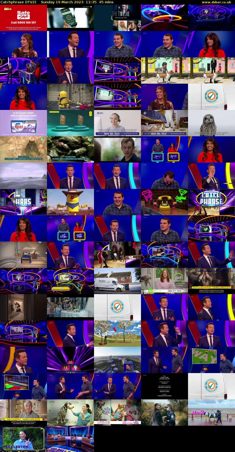 Catchphrase (ITV2) Sunday 19 March 2023 11:35 - 12:20