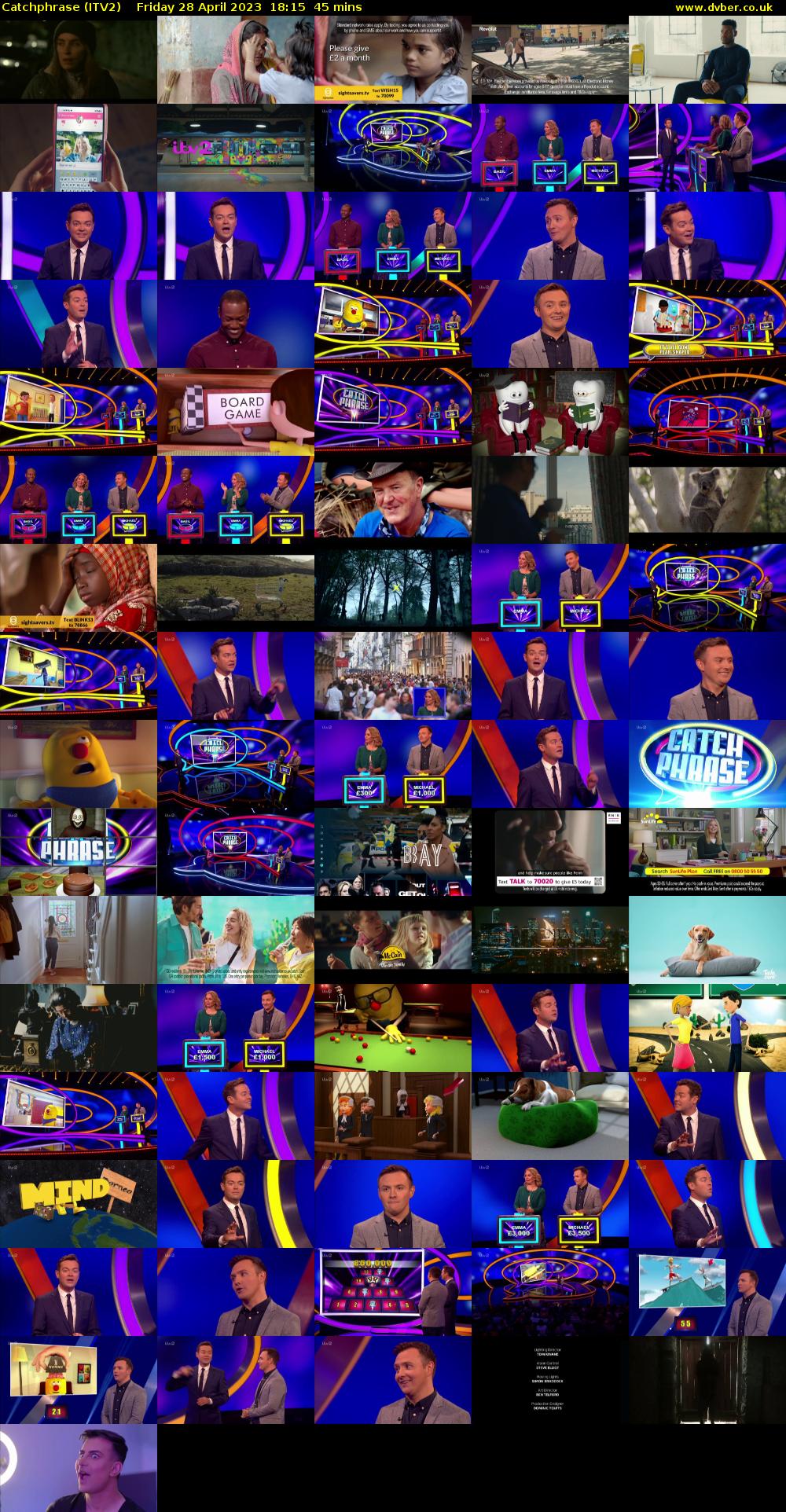 Catchphrase (ITV2) Friday 28 April 2023 18:15 - 19:00