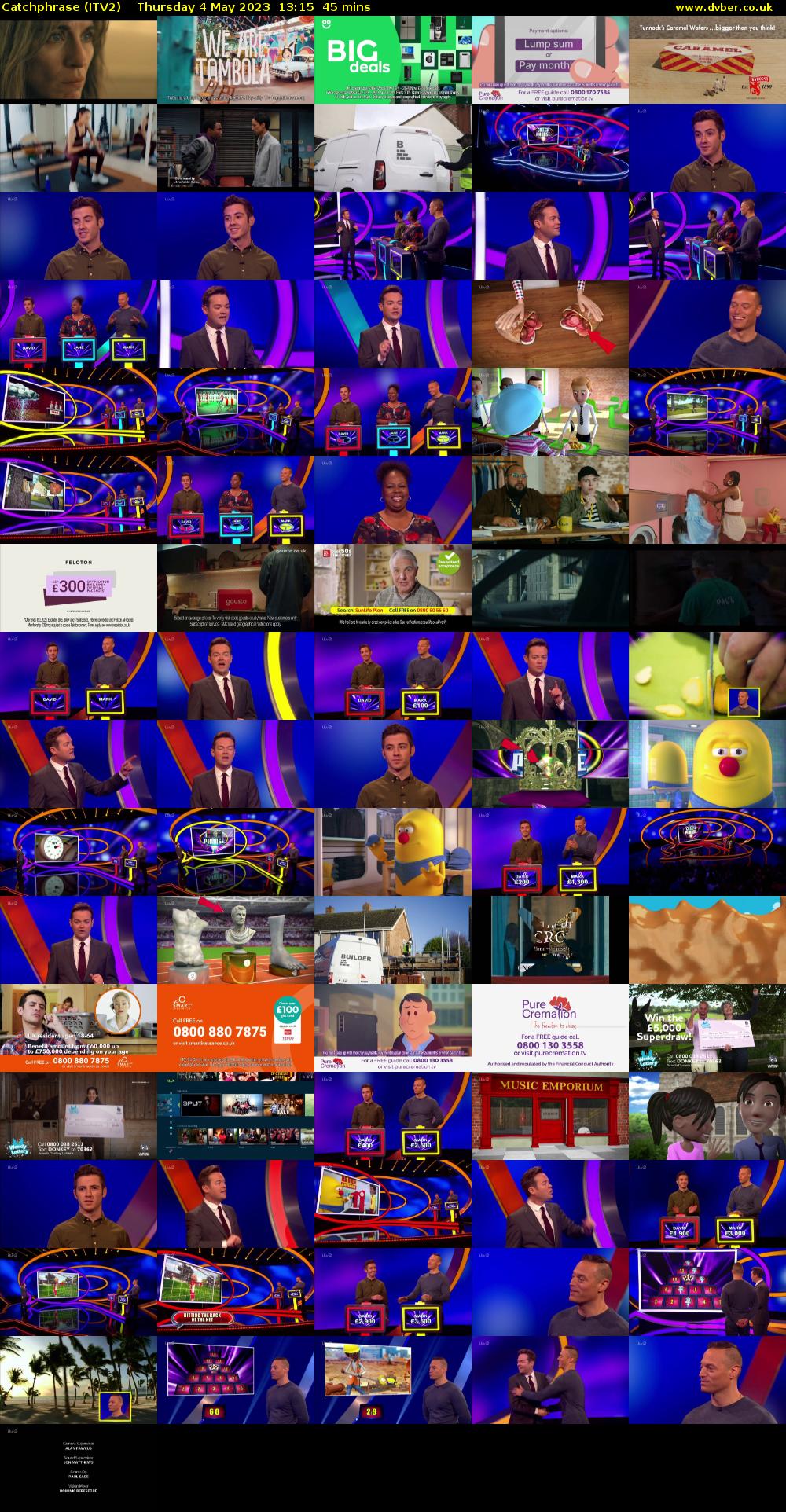 Catchphrase (ITV2) Thursday 4 May 2023 13:15 - 14:00