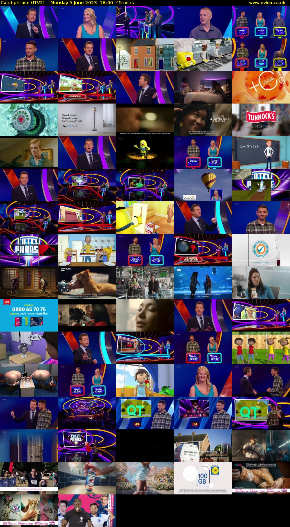 Catchphrase (ITV2) Monday 5 June 2023 18:00 - 18:45