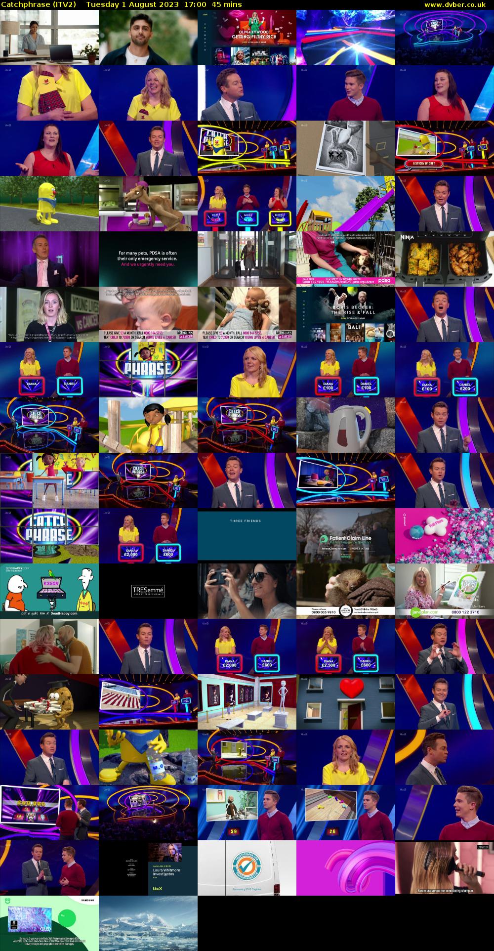 Catchphrase (ITV2) Tuesday 1 August 2023 17:00 - 17:45