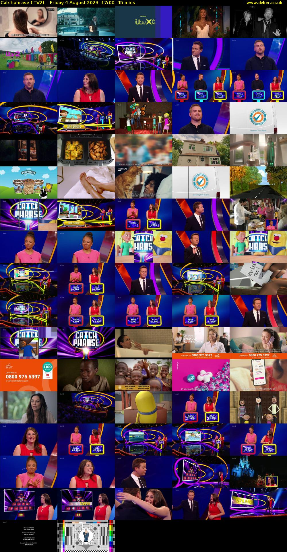 Catchphrase (ITV2) Friday 4 August 2023 17:00 - 17:45