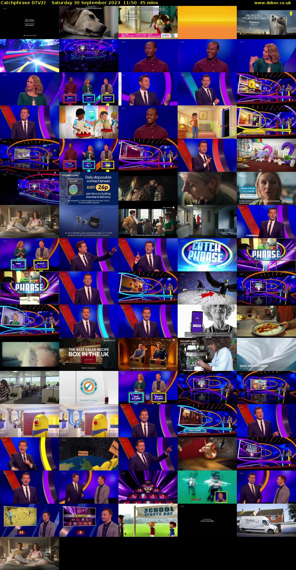 Catchphrase (ITV2) Saturday 30 September 2023 11:50 - 12:35