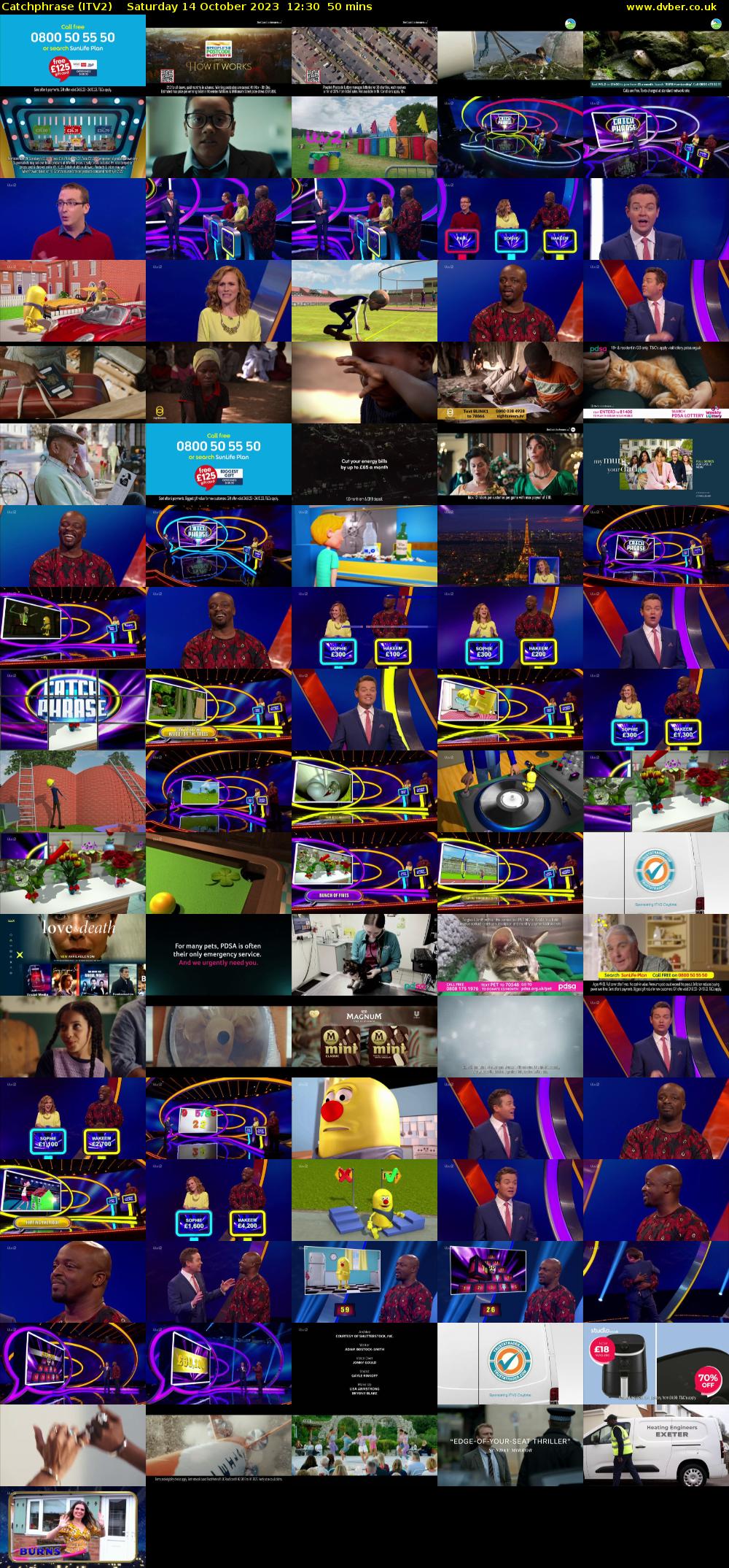 Catchphrase (ITV2) Saturday 14 October 2023 12:30 - 13:20