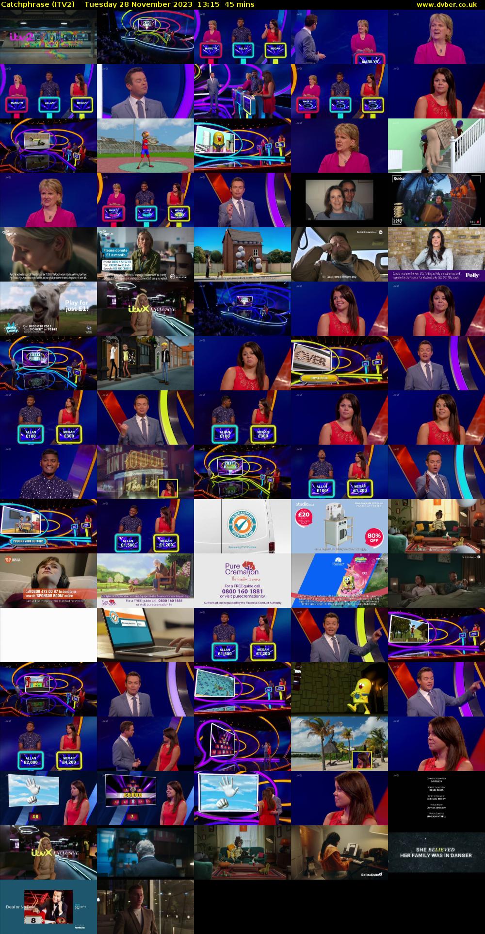 Catchphrase (ITV2) Tuesday 28 November 2023 13:15 - 14:00