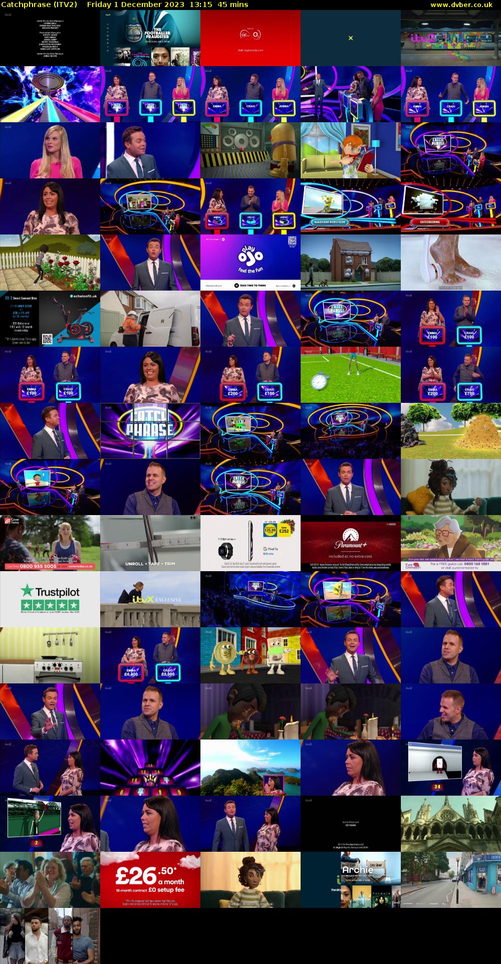 Catchphrase (ITV2) Friday 1 December 2023 13:15 - 14:00