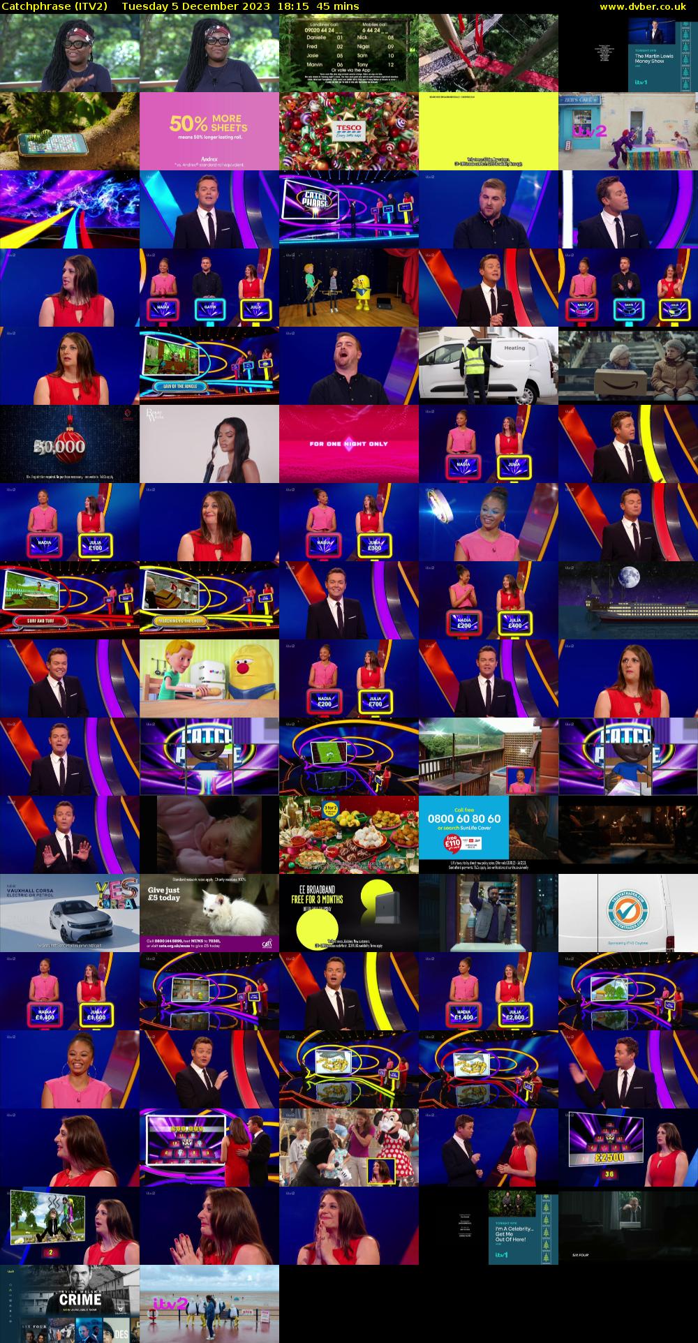 Catchphrase (ITV2) Tuesday 5 December 2023 18:15 - 19:00
