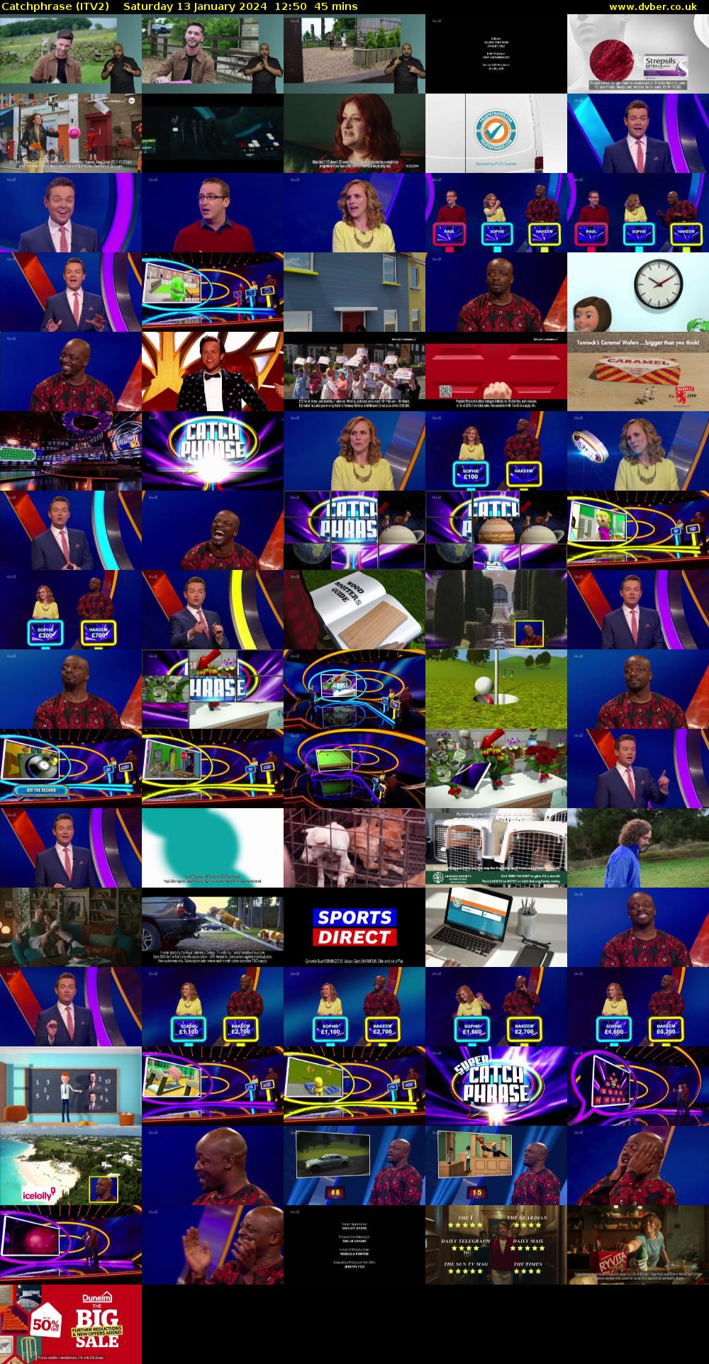 Catchphrase (ITV2) Saturday 13 January 2024 12:50 - 13:35
