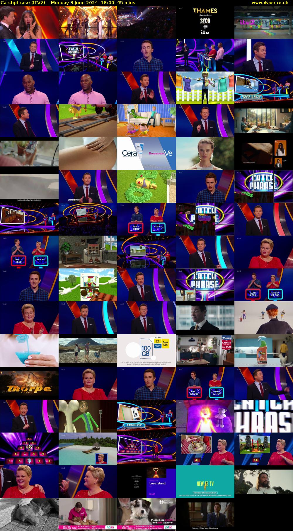Catchphrase (ITV2) Monday 3 June 2024 18:00 - 18:45