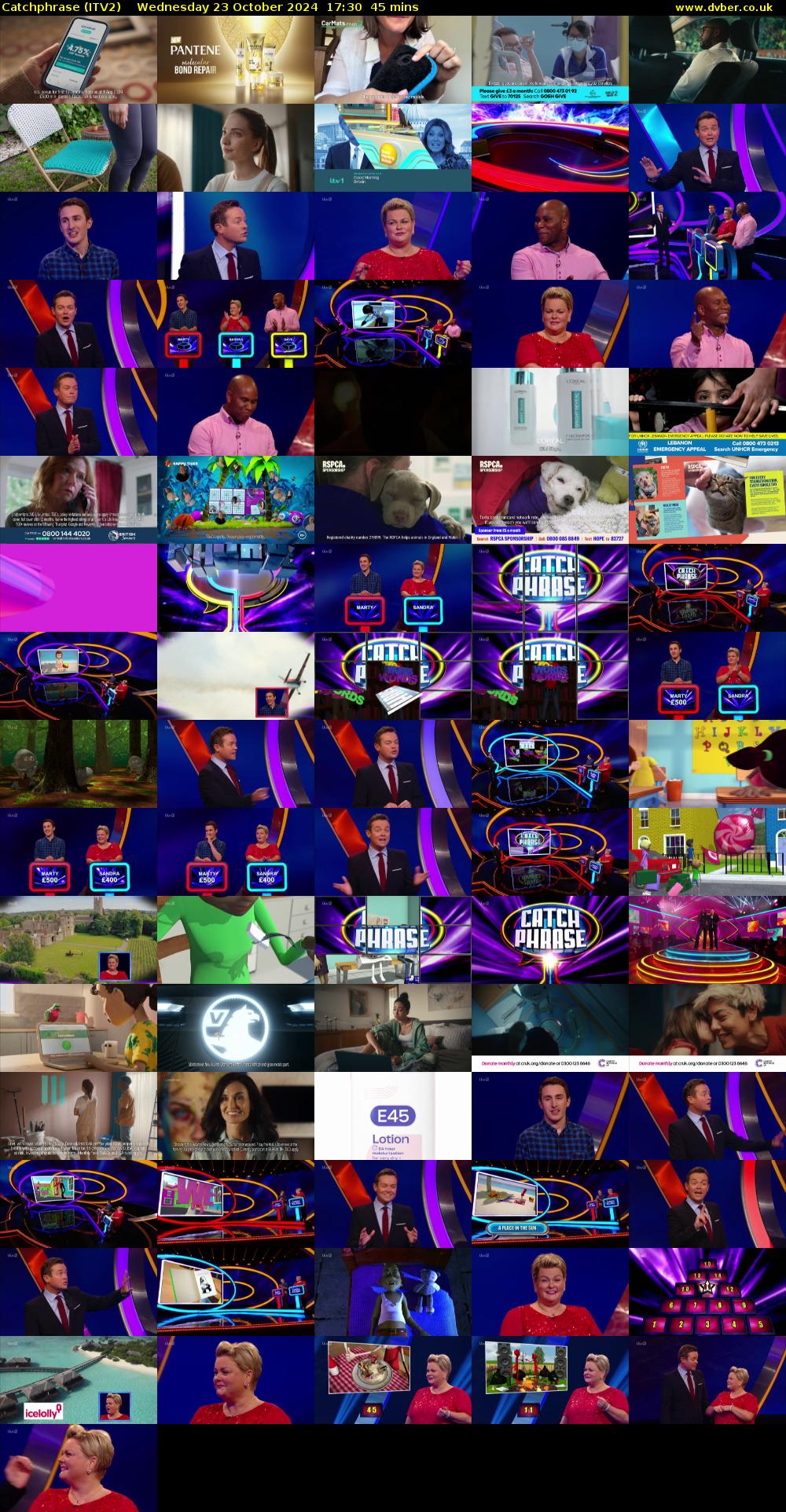 Catchphrase (ITV2) Wednesday 23 October 2024 17:30 - 18:15