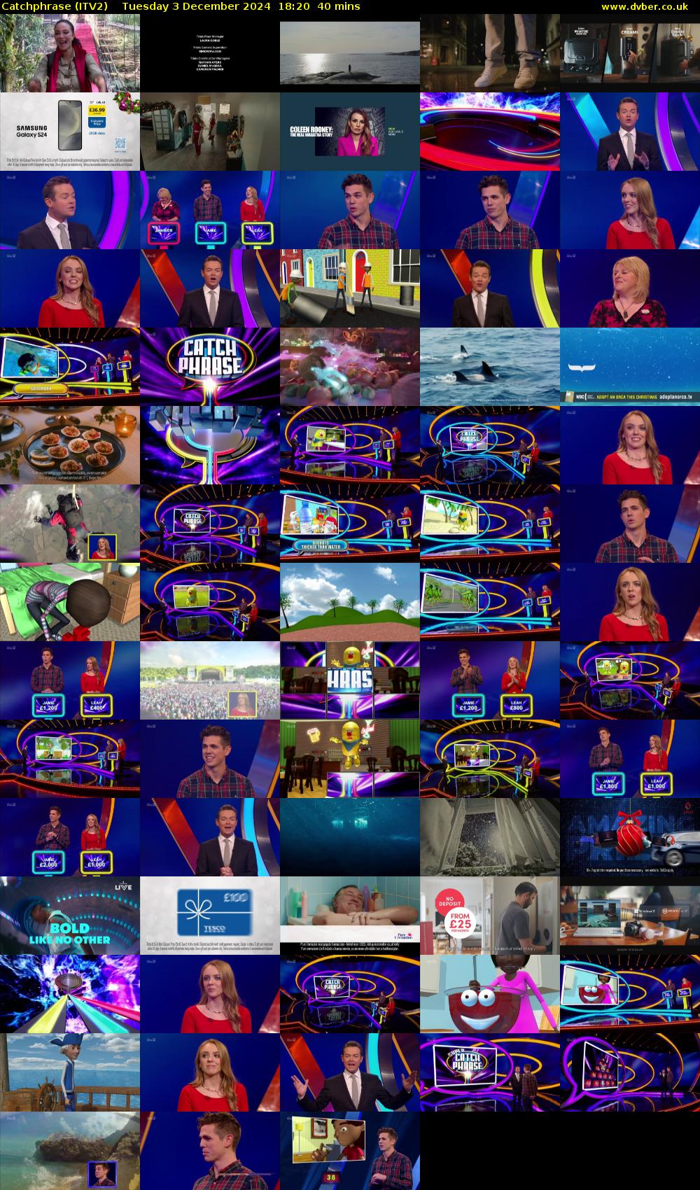 Catchphrase (ITV2) Tuesday 3 December 2024 18:20 - 19:00