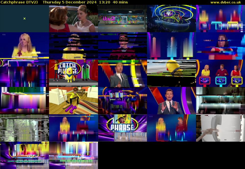 Catchphrase (ITV2) Thursday 5 December 2024 13:20 - 14:00
